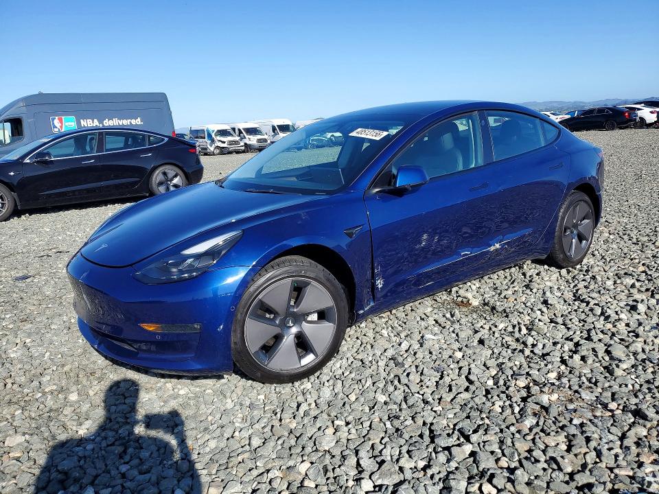 2022 Tesla VIN 5YJ3E1EB5NF297919 COPART salvage auction — SIDE, Ca - Salvage Certificate, sold $10,100 on 2026-07-09 (photo 1)