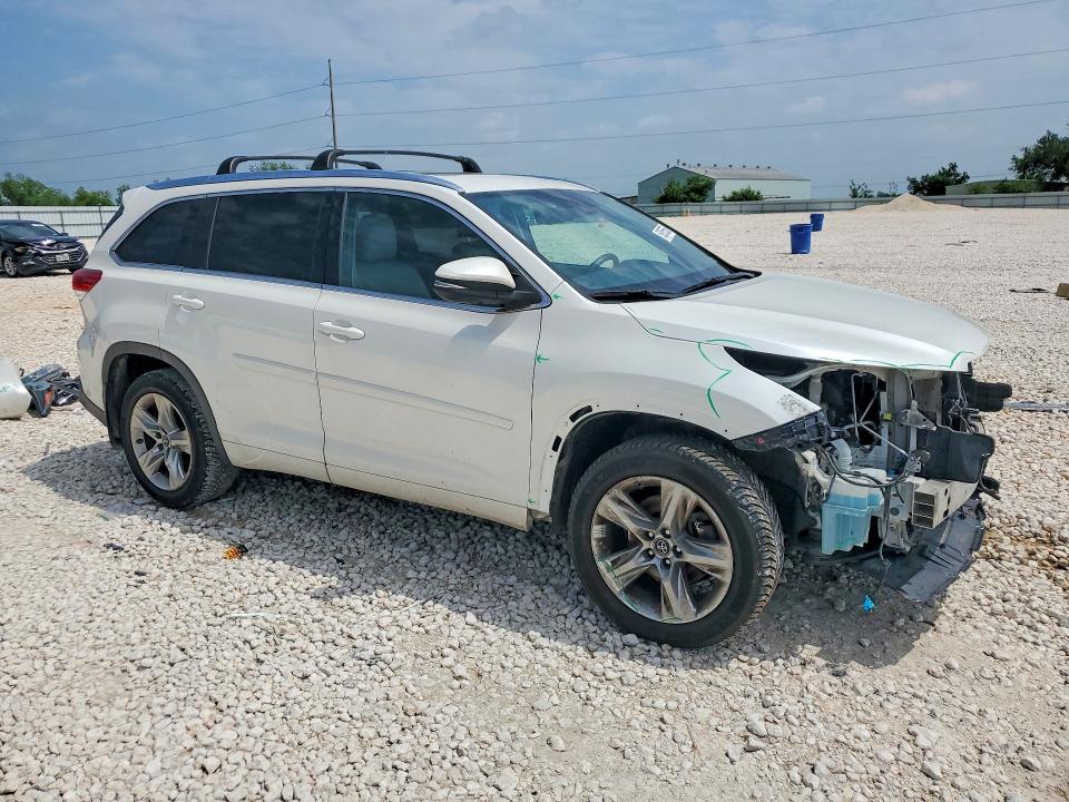 2019 Toyota Highlander VIN 5TDDZRFH2KS950689 COPART salvage auction — FRONT END, Tx - Salvage Vehicle Title, sold $2,100 on 2026-07-30 (photo 4)