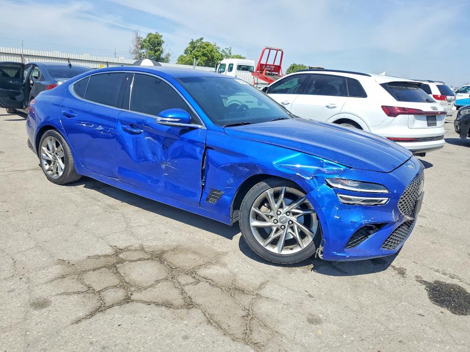 2022 Genesis G70 VIN KMTG34TA2NU094577 COPART salvage auction — FRONT END, Ca - Salvage Certificate, sold $4,600 on 2026-07-10 (photo 4)