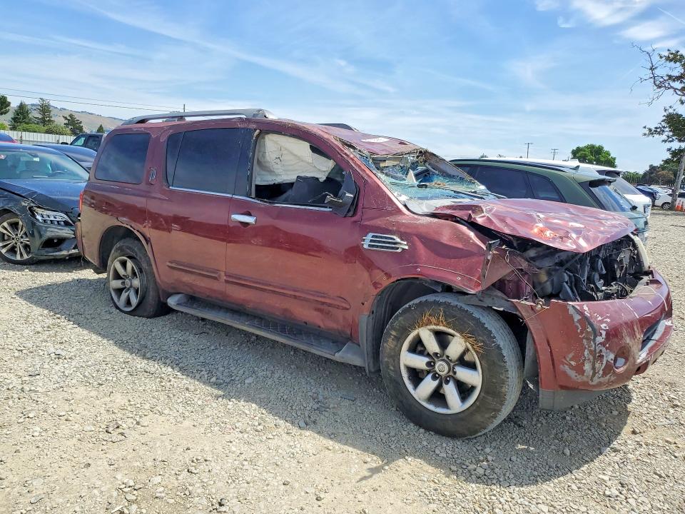 2010 Nissan Armada VIN 5N1AA0ND7AN615013 COPART salvage auction — ROLLOVER, Ca - Non-Repairable Vehicle Cert, sold $225 on 2026-07-09 (photo 4)