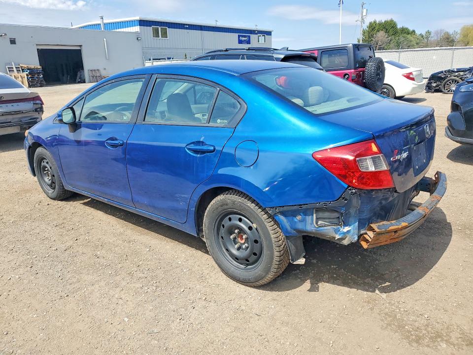 2012 Honda VIN 2HGFB2F41CH029664 COPART salvage auction — REAR END, On - Permit Salvage, sold $950 on 2026-07-02 (photo 2)