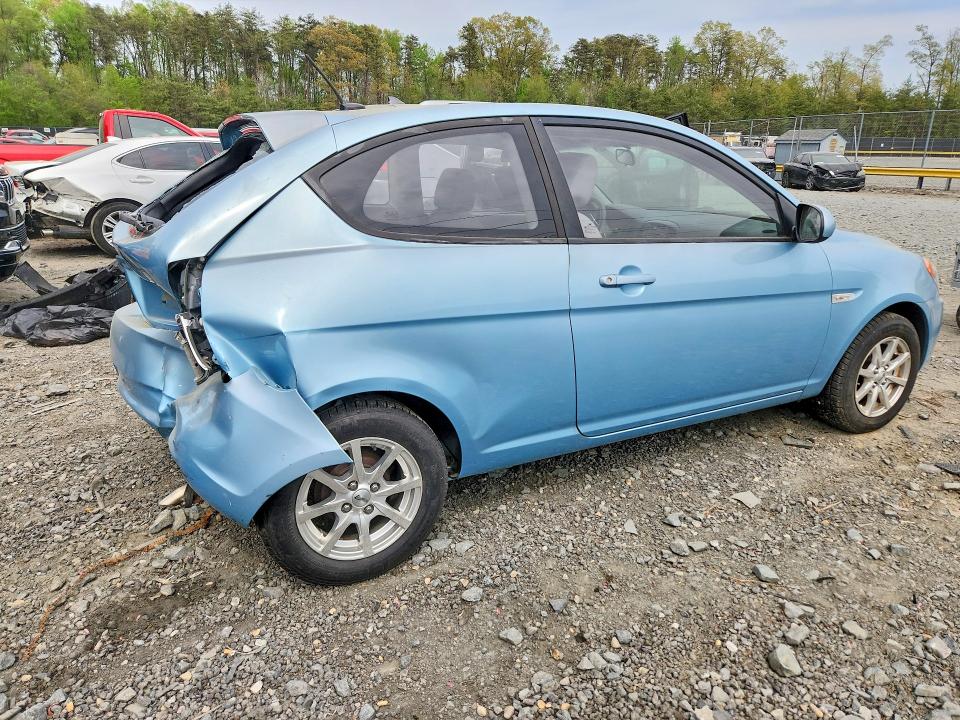2010 Hyundai Accent VIN KMHCM3AC1AU155044 COPART salvage auction — REAR END, Md - Cert Of Salvage > 75% Damage, sold $450 on 2026-07-31 (photo 3)