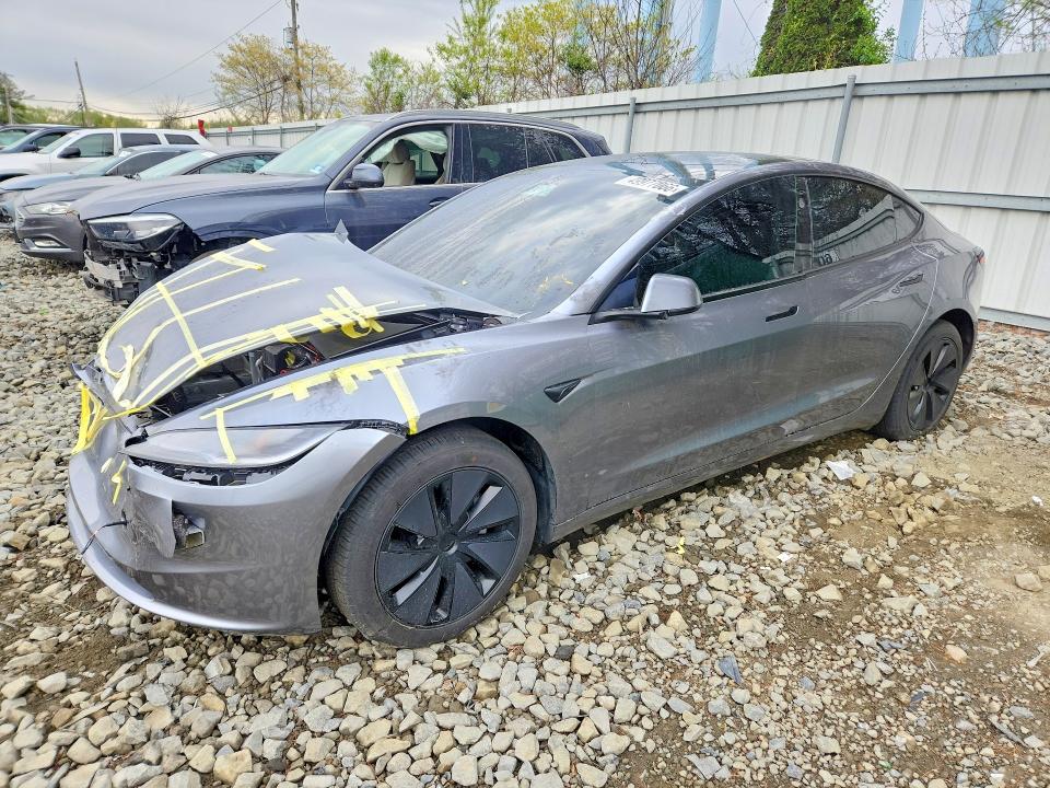 2025 Tesla Model 3 VIN 5YJ3E1EB8SF066329 COPART salvage auction — FRONT END, Nj - Cert Of Title-Salvage, sold $14,200 on 2026-07-15 (photo 1)
