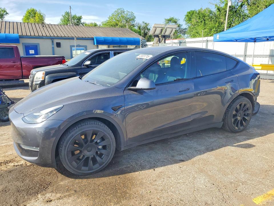 2020 Tesla Model y VIN 5YJYGDEE7LF045405 COPART salvage auction — REAR END, Ks - Cert Of Title-Salvage, sold $8,700 on 2026-07-08 (photo 1)