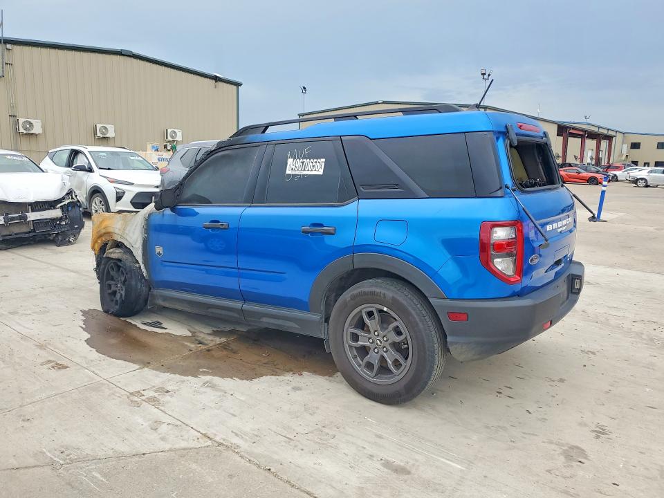 2022 Ford Bronco sport VIN 3FMCR9B69NRD21384 COPART salvage auction — BURN, Tx - Nonrepairable Title, sold $750 on 2026-07-02 (photo 2)