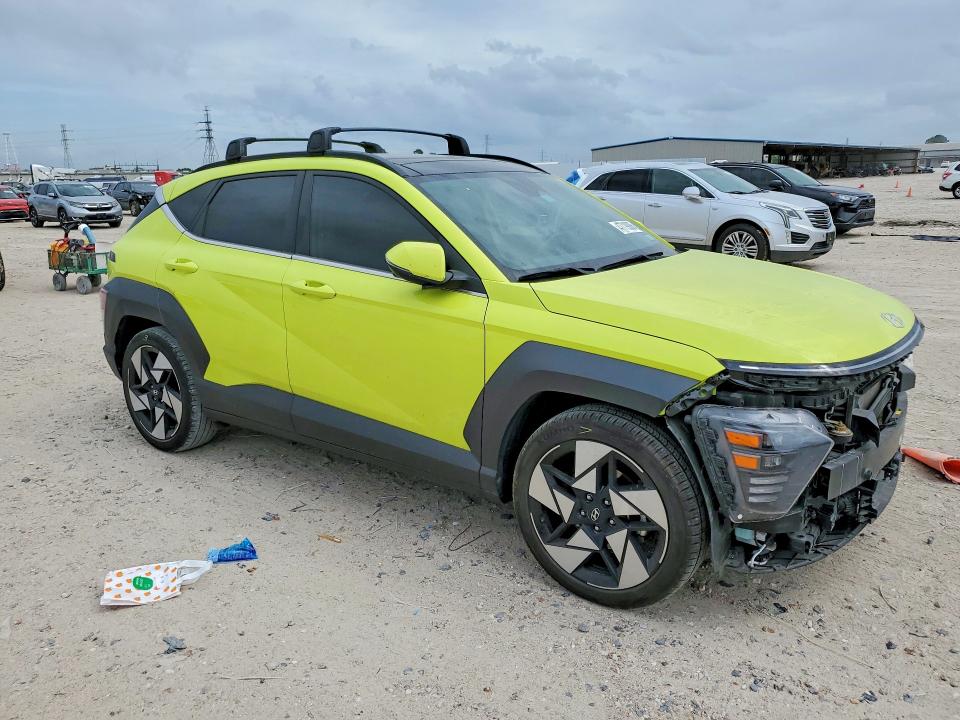2024 Hyundai Kona VIN KM8HE3A3XRU157082 COPART salvage auction — ALL OVER, Tx - Salvage Vehicle Title, sold $6,400 on 2026-07-21 (photo 4)