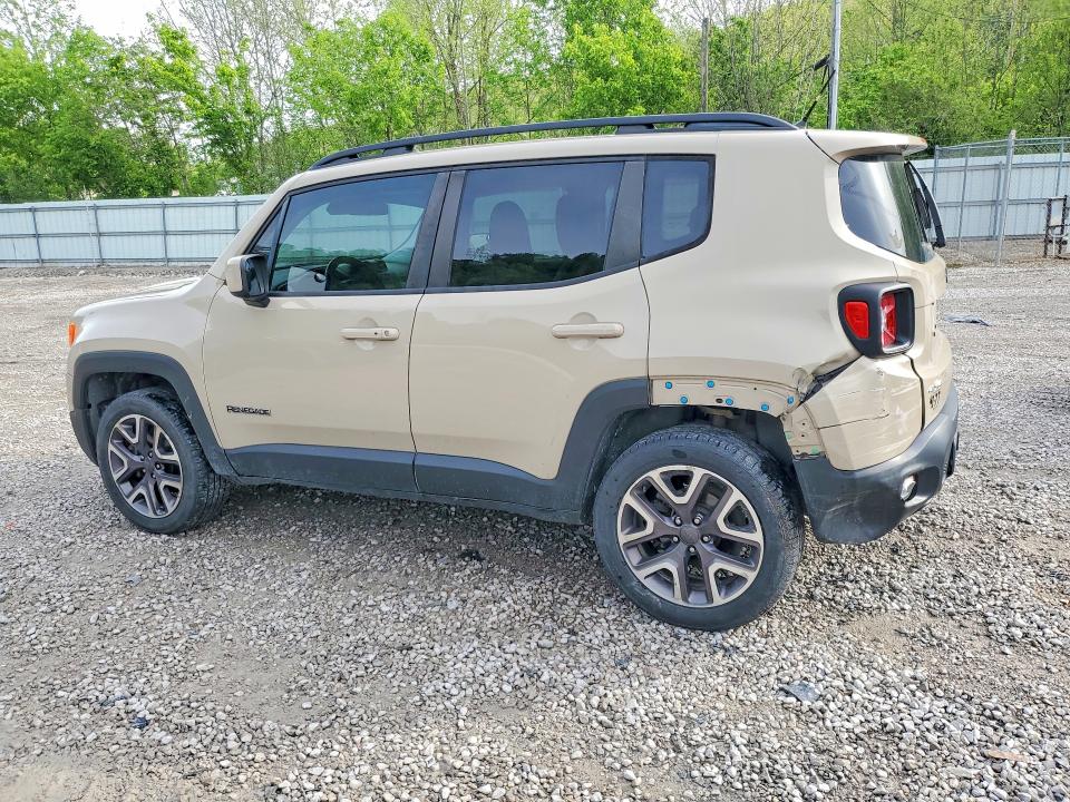 2016 Jeep Renegade VIN ZACCJBBT0GPE25946 COPART salvage auction — FRONT END, Wv - Salvage Certificate, sold $1,150 on 2026-07-09 (photo 2)
