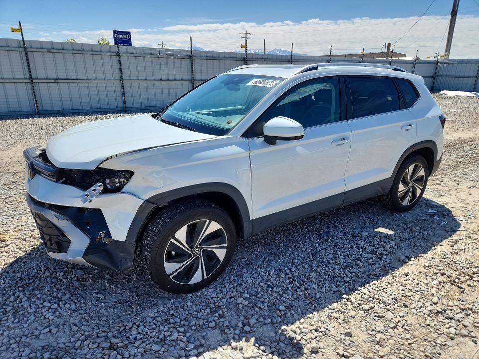 2025 Volkswagen Taos VIN 3VVVC7B28SM080671 COPART salvage auction — FRONT END, Ut - Salvage Certificate, sold $8,600 on 2026-07-10 (photo 1)