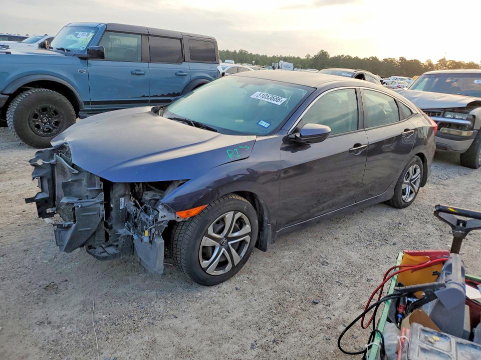 2018 Honda Civic VIN 19XFC2F52JE030335 COPART salvage auction — FRONT END, Tx - Certificate Of Title, sold $3,300 on 2026-07-10 (photo 1)