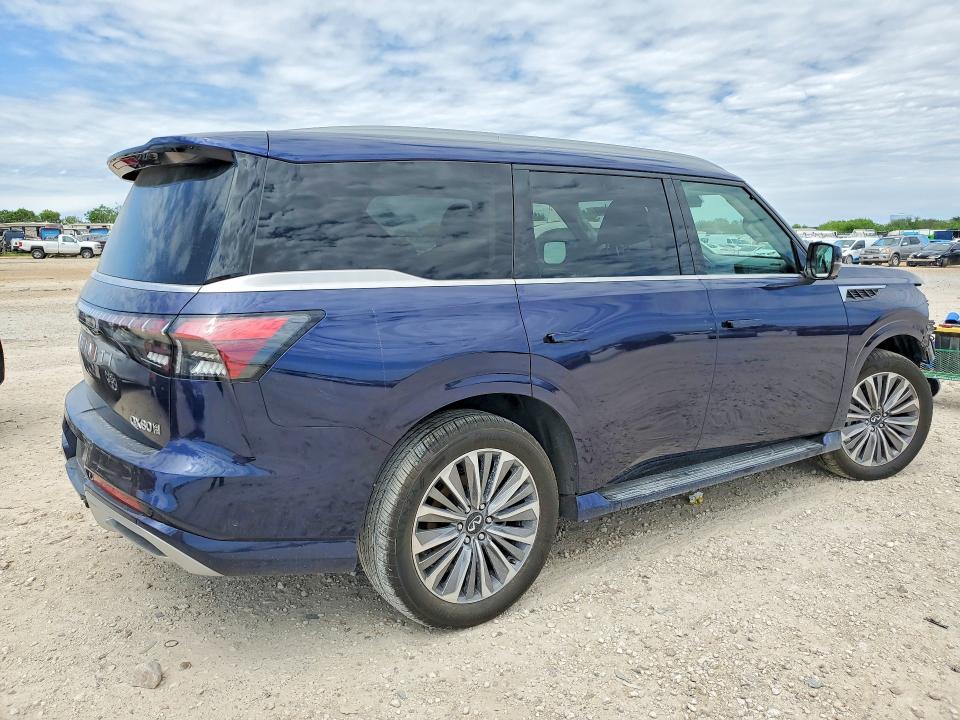 2025 Infiniti Qx80 VIN JN8AZ3DE9S9701074 COPART salvage auction — FRONT END, Tx - Salvage Vehicle Title, sold $35,750 on 2026-07-02 (photo 3)