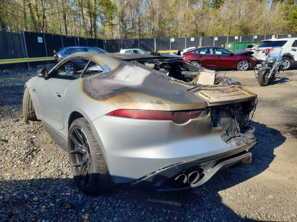 2016 Jaguar F-type VIN SAJWJ6DL5GMK29583 COPART salvage auction — BURN, Md - Cert Of Salvage > 75% Damage, sold $350 on 2026-07-14 (photo 2)