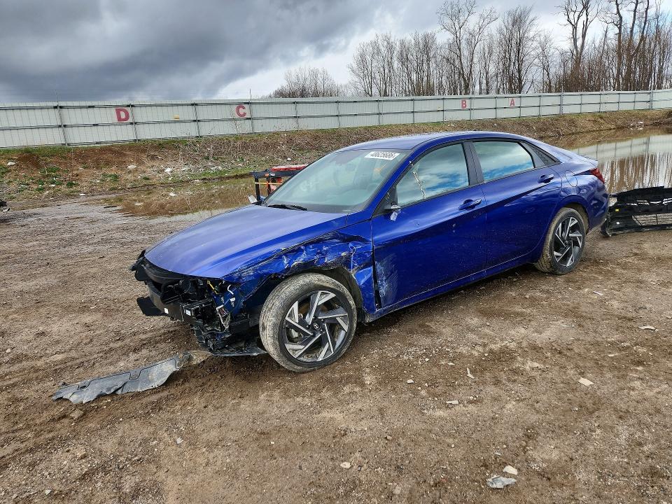 2025 Hyundai Elantra VIN KMHLM4DG4SU001532 COPART salvage auction — FRONT END, Mi - Certificate Of Title, sold $750 on 2026-07-22 (photo 1)