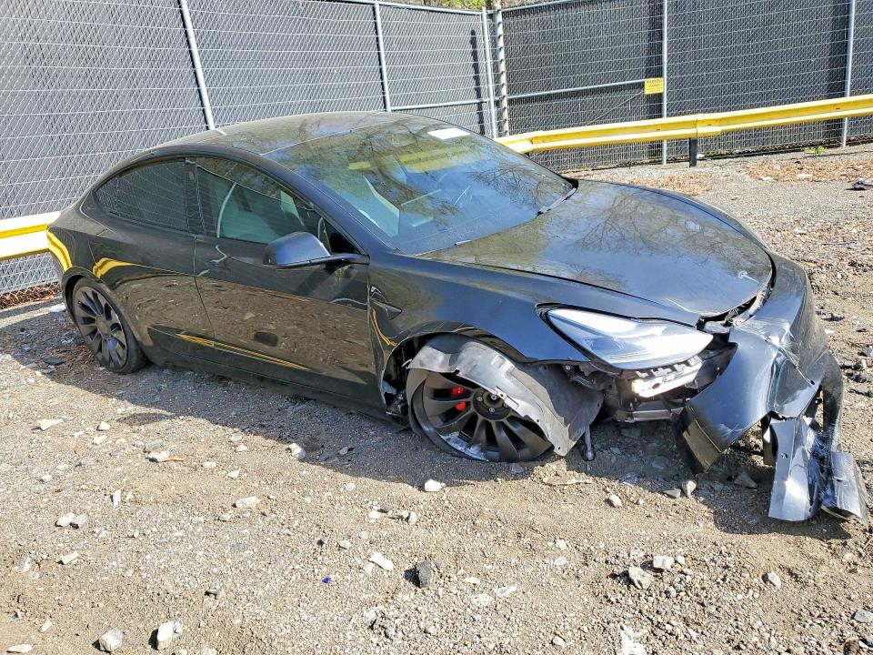 2021 Tesla Model 3 VIN 5YJ3E1EC8MF049493 COPART salvage auction — FRONT END, Md - Cert Of Salvage < 75% Damage, sold $8,300 on 2026-07-07 (photo 4)