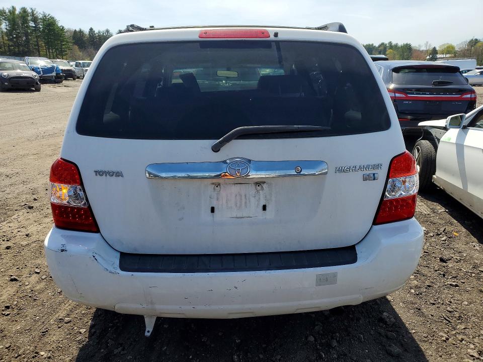 2006 Toyota Highlander VIN JTEDW21A360009301 COPART salvage auction — FRONT END, Md - Cert Of Salvage > 75% Damage, sold $950 on 2026-07-13 (photo 6)