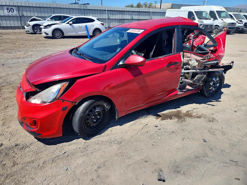 2012 Hyundai Accent VIN KMHCT4AE1CU231777 COPART salvage auction — REAR END, Nv - Non-Repairable Vehicle Cert, sold $125 on 2026-07-07 (photo 1)