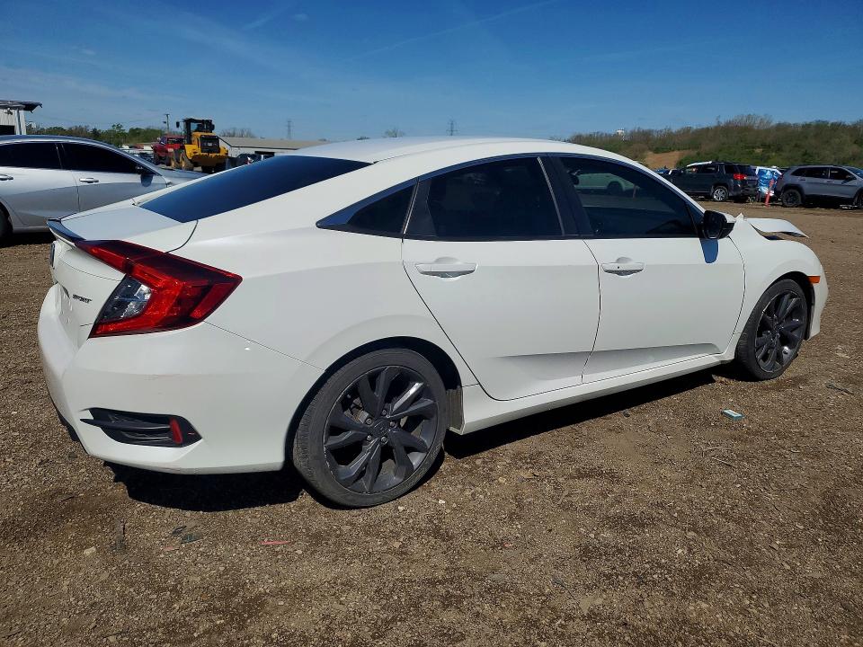 2020 Honda Civic VIN 19XFC2F8XLE029947 COPART salvage auction — FRONT END, Il - Salvage Certificate, sold $7,300 on 2026-07-29 (photo 3)