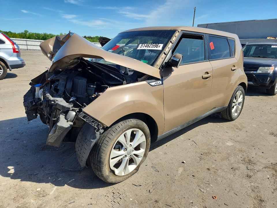 2014 Kia Soul VIN KNDJP3A50E7037673 COPART salvage auction — FRONT END, Id - Salvage Certificate Of Title, sold $300 on 2026-07-15 (photo 1)