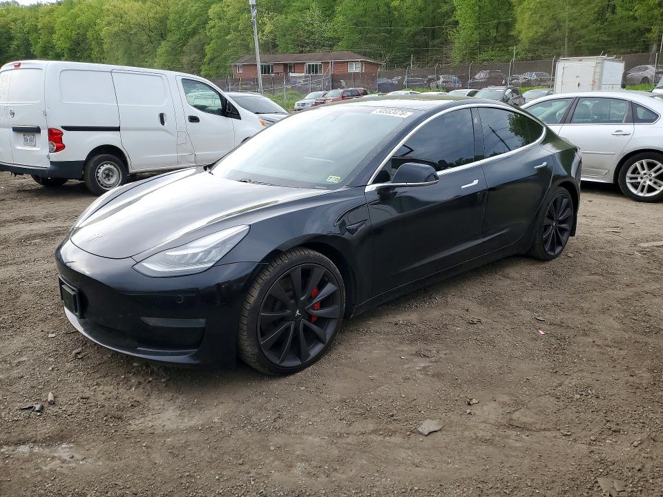 2020 Tesla Model 3 VIN 5YJ3E1EC6LF741900 COPART salvage auction — FRONT END, Md - Cert Of Salvage > 75% Damage, sold $125 on 2026-07-28 (photo 1)