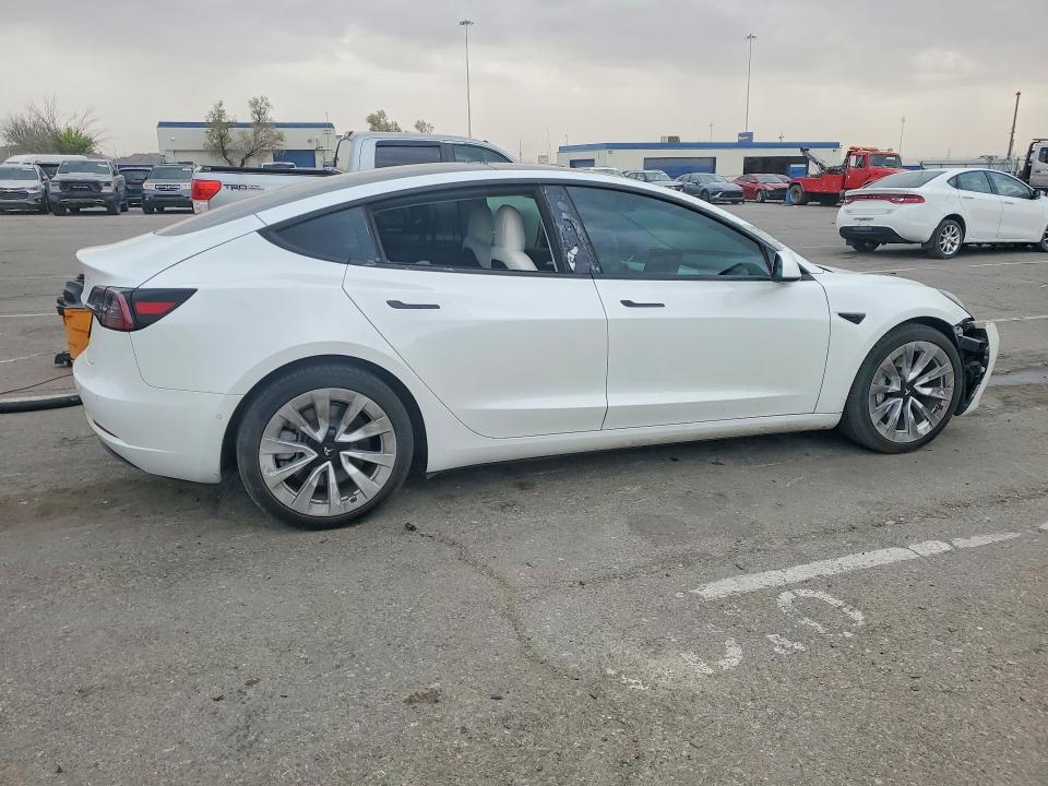 2022 Tesla Model 3 VIN 5YJ3E1EAXNF345101 COPART salvage auction — FRONT END, Tx - Salvage Vehicle Title, sold $175 on 2026-07-31 (photo 3)
