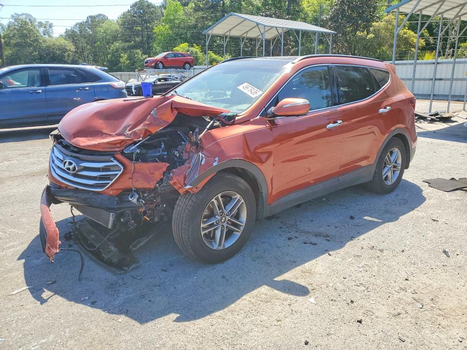 2017 Hyundai Santa fe VIN 5XYZU3LB4HG498493 COPART salvage auction — FRONT END, Ga - Cert Of Title-Salvage, sold $2,200 on 2026-07-13 (photo 1)
