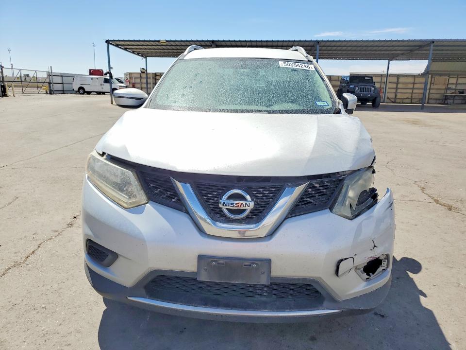 2016 Nissan Rogue VIN KNMAT2MT5GP615401 COPART salvage auction — FRONT END, Tx - Salvage Vehicle Title, sold $1,900 on 2026-07-31 (photo 5)