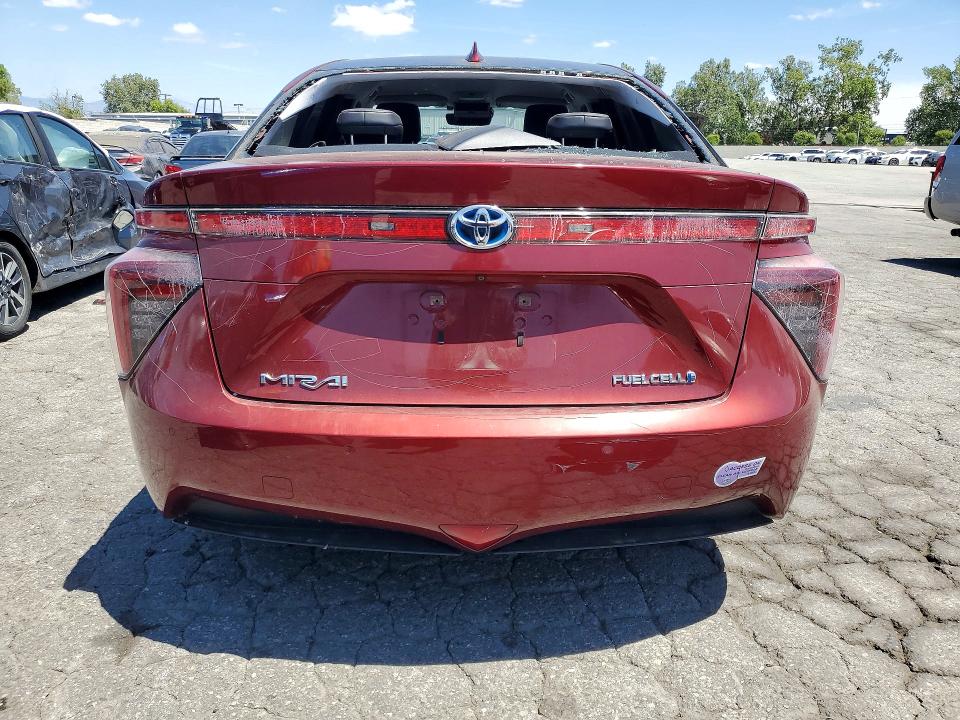 2019 Toyota Mirai VIN JTDBVRBD5KA005688 COPART salvage auction — VANDALISM, Ca - Dis/Dlr/Exp Only Clean Title, sold $950 on 2026-07-30 (photo 6)