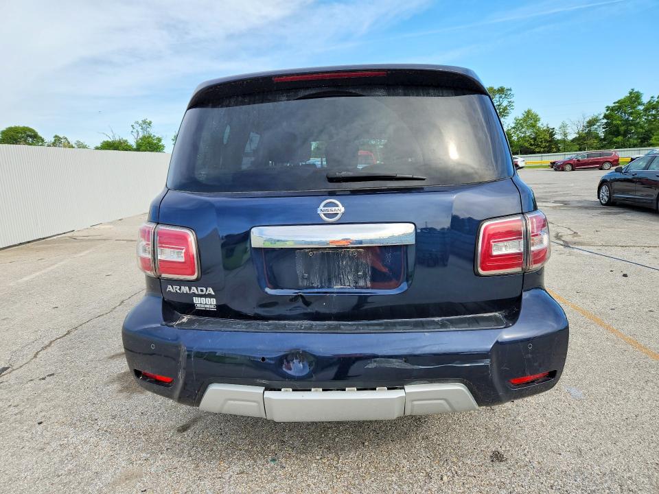 2018 Nissan Armada VIN JN8AY2ND8J9053728 COPART salvage auction — REAR END, AR - CERT OF TITLE-SALVAGE, sold $70 on 2026-07-21 (photo 6)