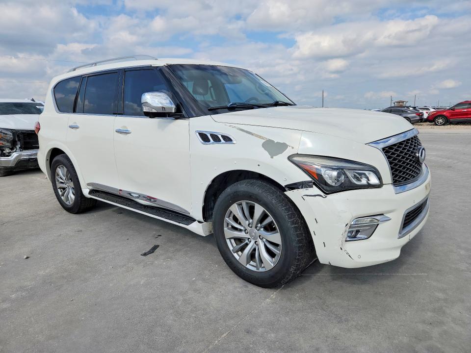 2016 Infiniti Qx80 VIN JN8AZ2ND2G9800116 COPART salvage auction — FRONT END, Tx - Certificate Of Title, sold $3,100 on 2026-07-07 (photo 4)