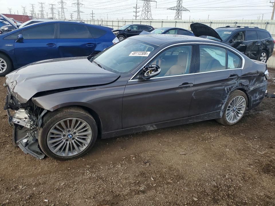 2015 BMW 3er VIN WBA3B9G51FNR94471 COPART salvage auction — FRONT END, Il - Salvage Certificate, sold $2,700 on 2026-07-21 (photo 1)