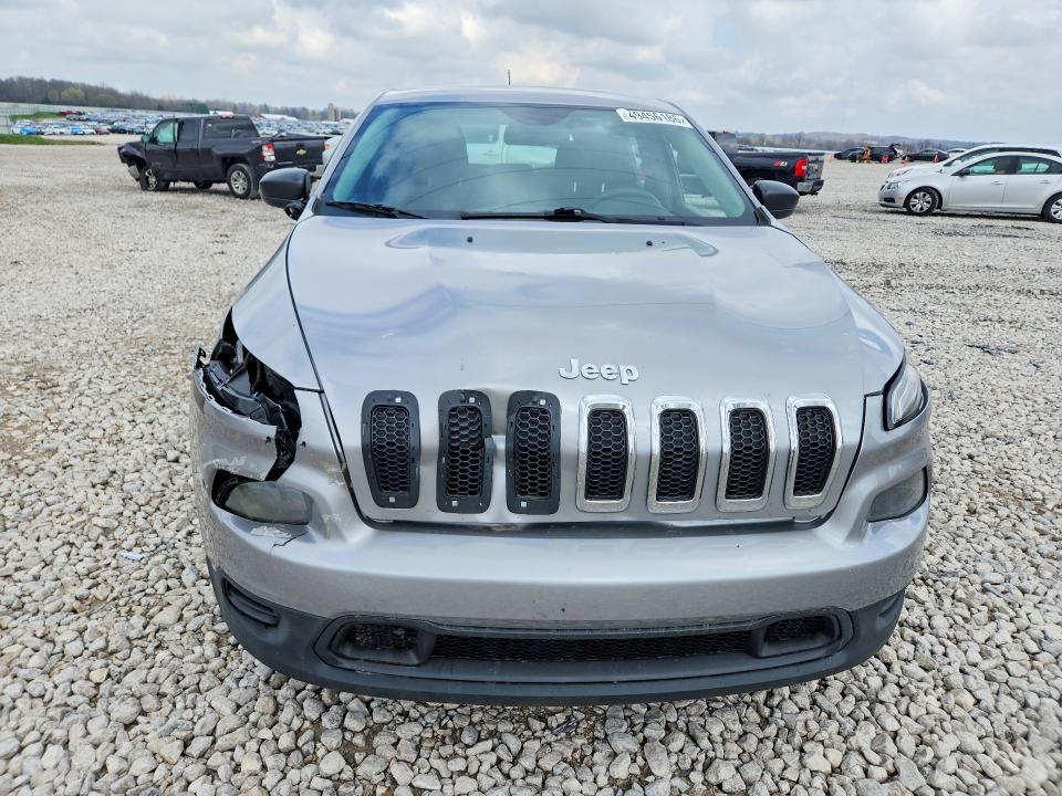 2014 Jeep Cherokee VIN 1C4PJLAB2EW189087 COPART salvage auction — FRONT END, Mi - Cert Of Title-Salvage Vehicle, sold $625 on 2026-07-02 (photo 5)