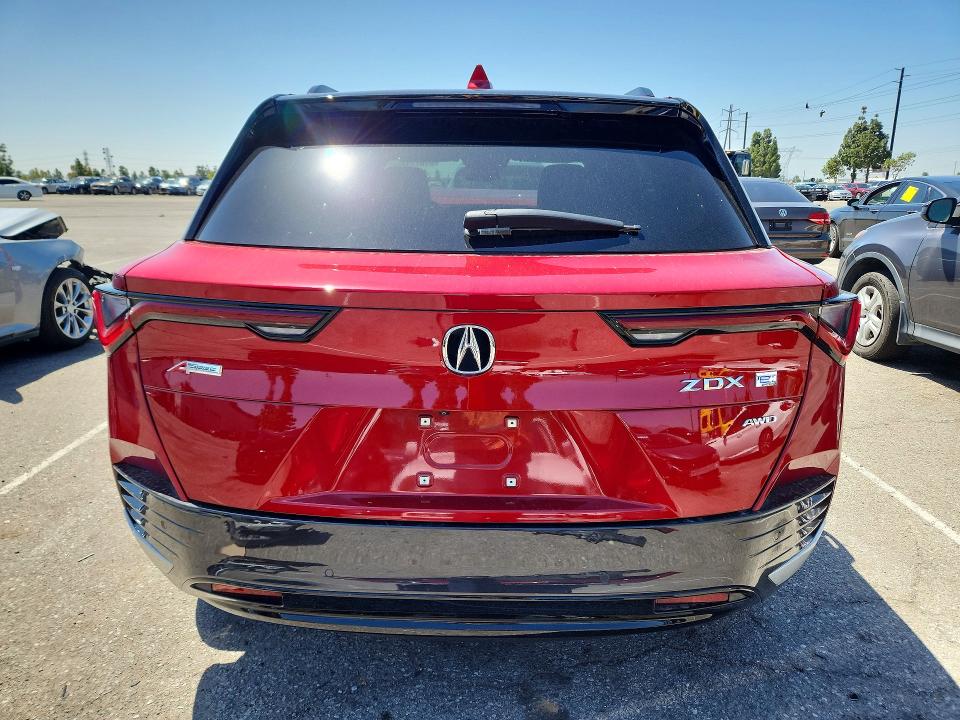 2024 Acura Zdx VIN 4W5KHNRL5RZ510593 COPART salvage auction — FRONT END, Ca - Salvage Certificate, sold $6,800 on 2026-07-02 (photo 6)