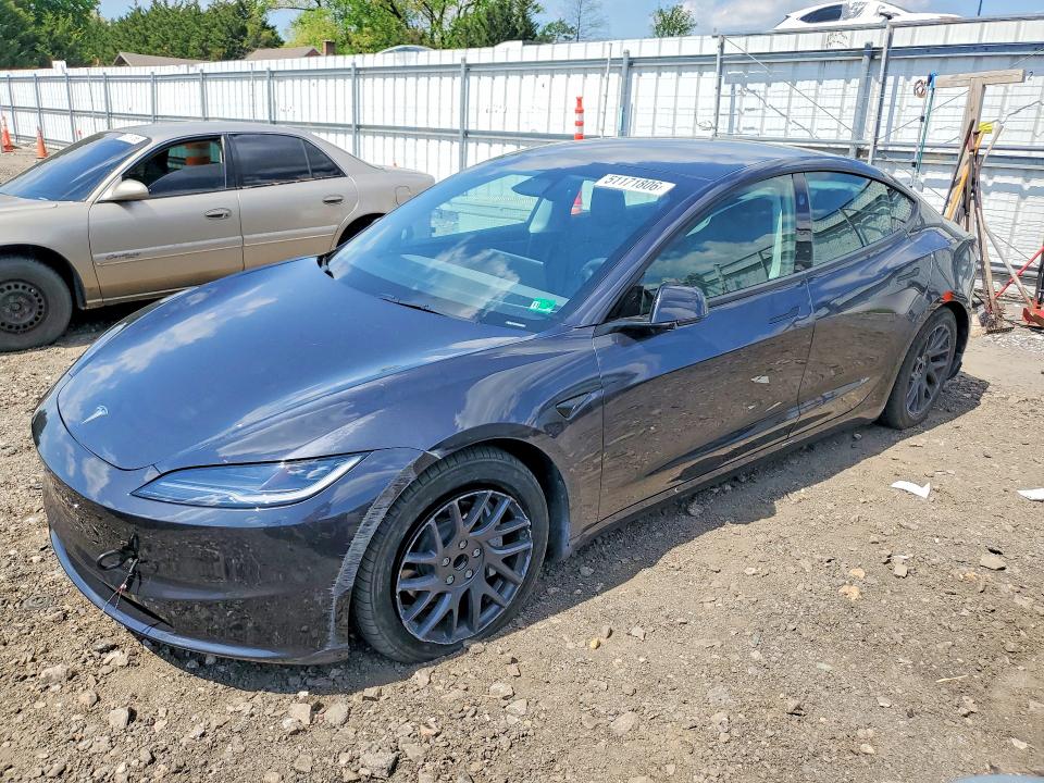 2024 Tesla Model 3 VIN 5YJ3E1EA4RF826841 COPART salvage auction — FRONT END, Md - Cert Of Salvage < 75% Damage, sold $13,500 on 2026-07-06 (photo 1)
