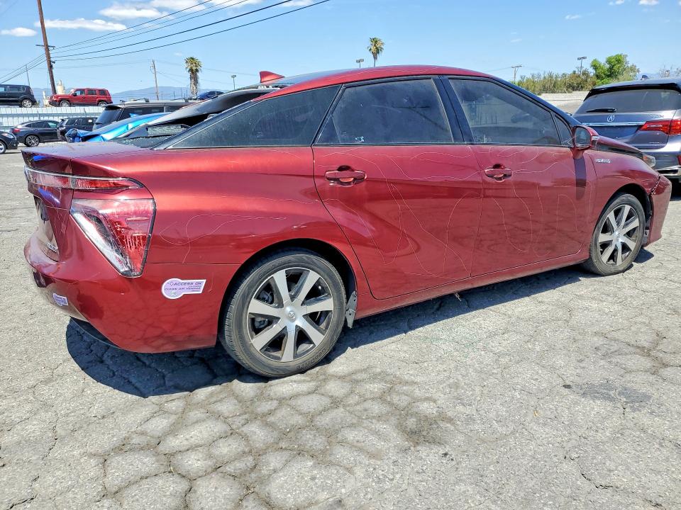 2019 Toyota Mirai VIN JTDBVRBD5KA005688 COPART salvage auction — VANDALISM, Ca - Dis/Dlr/Exp Only Clean Title, sold $950 on 2026-07-30 (photo 3)