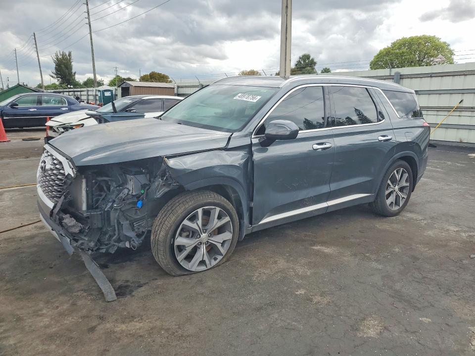2022 Hyundai Palisade VIN KM8R44HE2NU355718 COPART salvage auction — FRONT END, Fl - Certificate Of Destruction, sold $6,100 on 2026-07-13 (photo 1)
