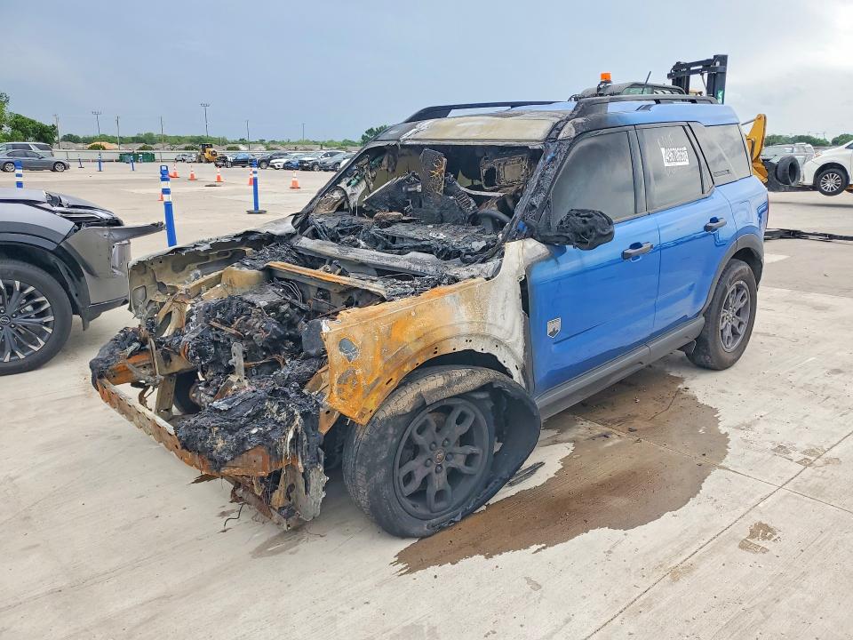 2022 Ford Bronco sport VIN 3FMCR9B69NRD21384 COPART salvage auction — BURN, Tx - Nonrepairable Title, sold $750 on 2026-07-02 (photo 1)