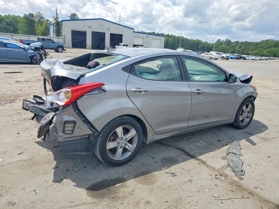 2012 Hyundai Elantra VIN KMHDH4AE2CU259433 COPART salvage auction — REAR END, SC - CERT OF TITLE-SALVAGE, sold $550 on 2026-07-09 (photo 3)
