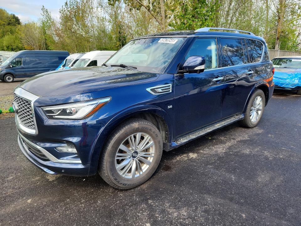 2018 Infiniti Qx80 VIN JN8AZ2NF4J9662975 COPART salvage auction — MINOR DENT/SCRATCHES, Or - Salvage Title Certificate, sold $7,800 on 2026-07-08 (photo 1)