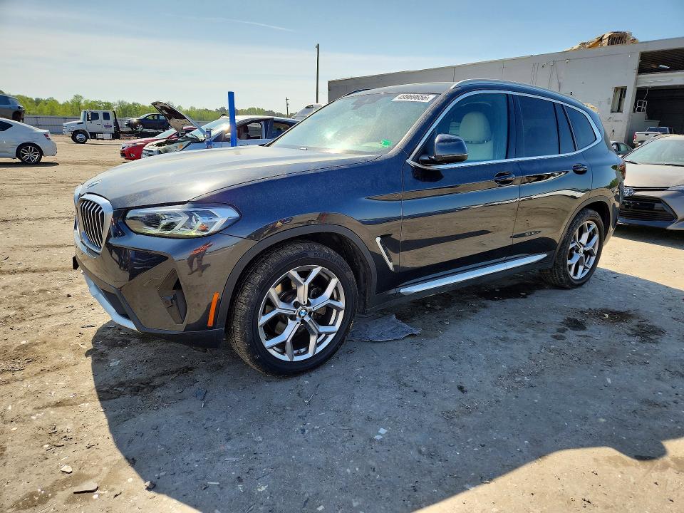 2022 BMW X3 VIN 5UX43DP03N9L74996 COPART salvage auction — SIDE, Va - Cert Of Title - Salvage, sold $9,900 on 2026-07-08 (photo 1)