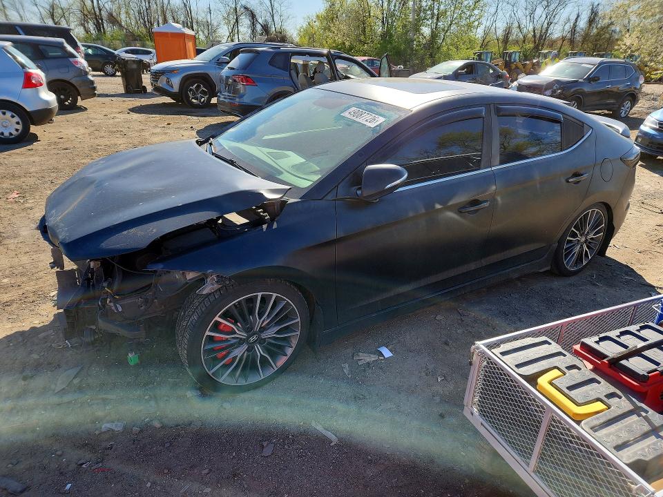 2018 Hyundai Elantra VIN KMHD04LBXJU554772 COPART salvage auction — FRONT END, MD - CERT OF SALVAGE > 75% DAMAGE, sold $125 on 2026-07-30 (photo 1)