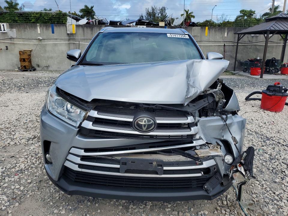 2017 Toyota Highlander VIN 5TDJZRFHXHS522686 COPART salvage auction — FRONT END, Il - Salvage Certificate, sold $25 on 2026-07-28 (photo 5)