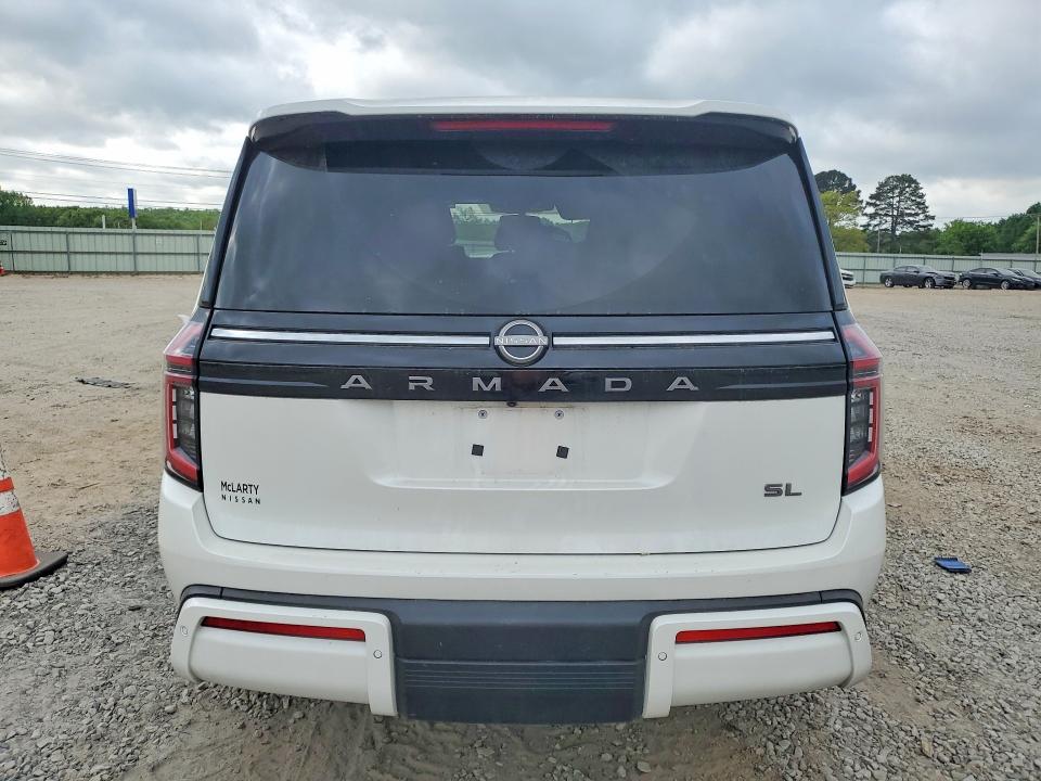 2025 Nissan Armada VIN JN8AY3BDXS9300954 COPART salvage auction — FRONT END, Salvage Title, sold $750 on 2026-07-27 (photo 6)