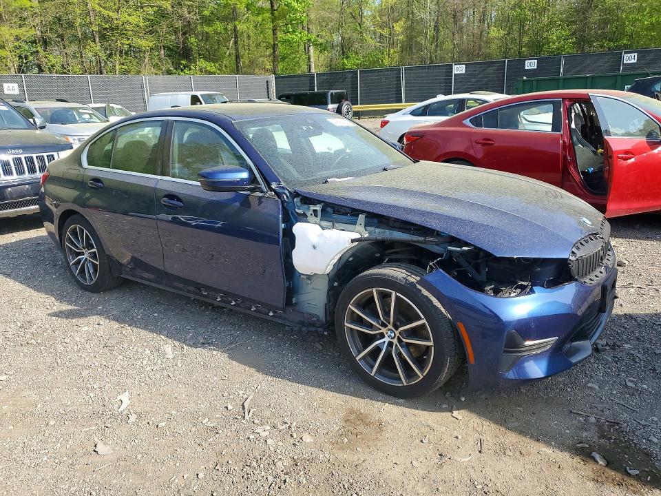 2020 BMW 3er VIN 3MW5R7J05L8B32844 COPART salvage auction — FRONT END, MD - CERT OF SALVAGE < 75% DAMAGE, sold $12,200 on 2026-07-03 (photo 4)