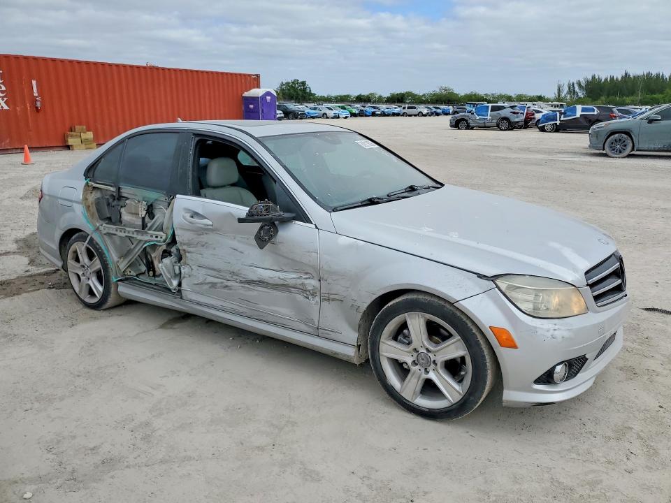 2010 Mercedes-benz C class VIN WDDGF5EB0AR107654 COPART salvage auction — SIDE, FL - CERTIFICATE OF DESTRUCTION, sold $575 on 2026-08-10 (photo 4)