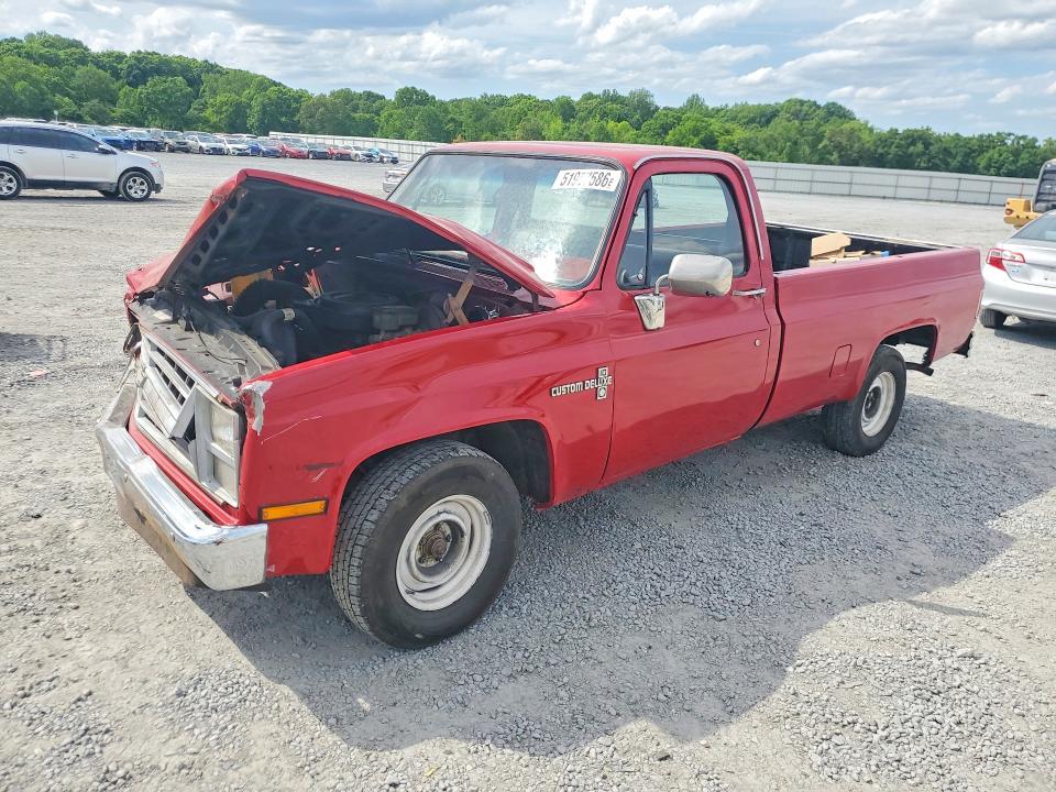 1987 Chevrolet R10 VIN 1GCDR14H5HF383648 COPART salvage auction — FRONT END, Nc - Salvage Certificate Of Title, sold $1,200 on 2026-07-29 (photo 1)