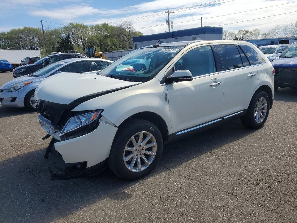 2013 Lincoln Mkx VIN 2LMDJ8JK1DBL40873 COPART salvage auction — FRONT END, Mn - Cert Of Title-Salvage, sold $625 on 2026-07-02 (photo 1)