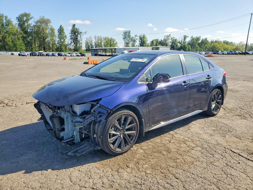 2025 Toyota Corolla VIN JTDBCMFE8S3084290 COPART salvage auction — FRONT END, Or - Salvage Title Certificate, sold $12,800 on 2026-07-06 (photo 1)
