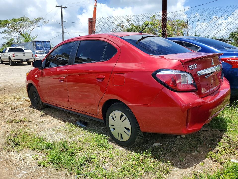 2022 Mitsubishi Mirage VIN ML32FUFJ0NHF08806 COPART salvage auction — WATER/FLOOD, Hi - Certificate Of Salvage, sold $5 on 2026-07-27 (photo 2)