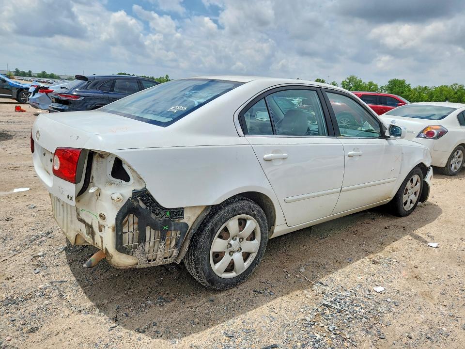 2007 Kia Optima VIN KNAGE123X75094928 COPART salvage auction — REAR END, TX - SALVAGE VEHICLE TITLE (P), sold $200 on 2026-07-21 (photo 3)