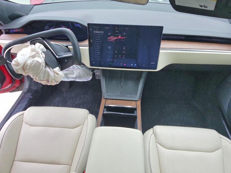 2021 Tesla Model s VIN 5YJSA1E65MF438657 COPART salvage auction — FRONT END, Tx - Certificate Of Title, sold $19,500 on 2026-07-02 (photo 8)