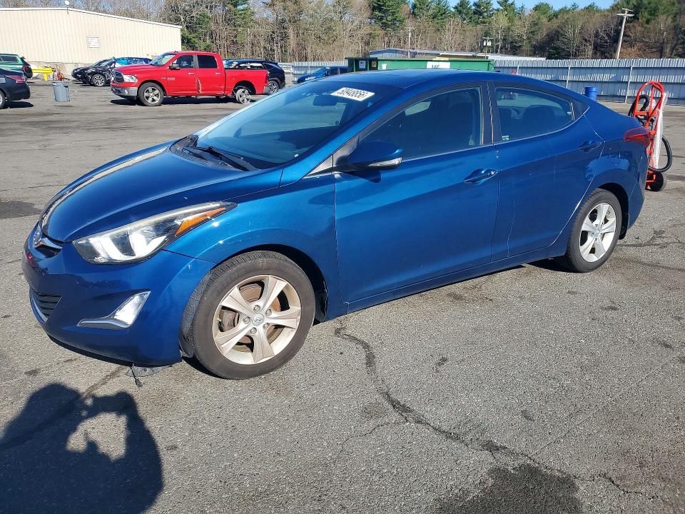 2016 Hyundai Elantra VIN KMHDH4AE0GU629123 COPART salvage auction — FRONT END, Ri - Salvage Certificate Of Title, sold $1,650 on 2026-07-07 (photo 1)